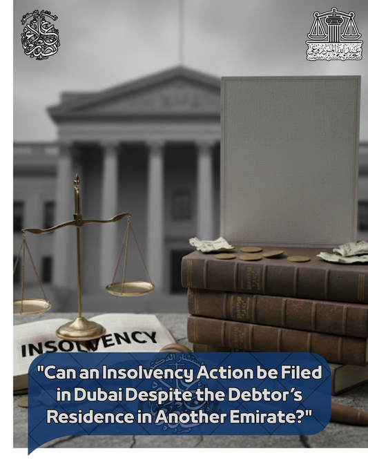 Can an Insolvency Action be filed in Dubai Despite the Debtor’s Residence in Another Emirate⚖️