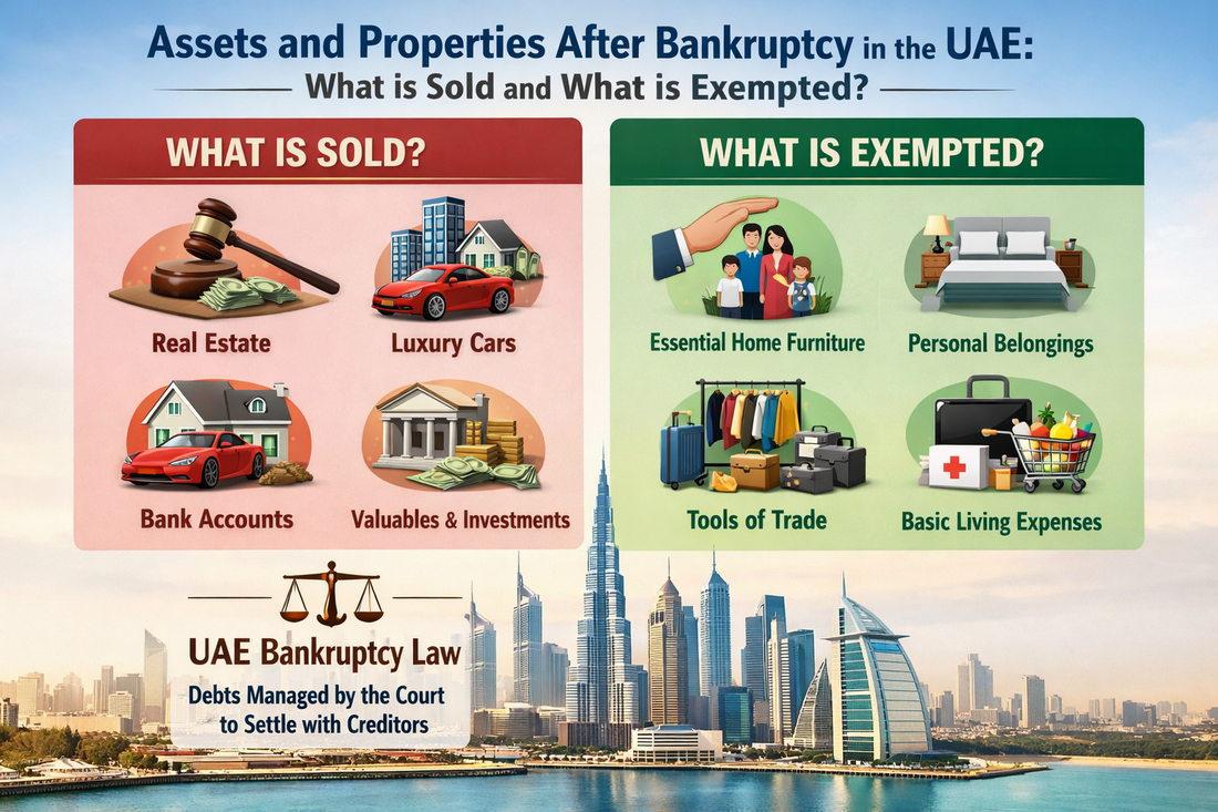 Assets and Properties After Bankruptcy in the UAE: What is Sold and What is Exempted? ⚖️